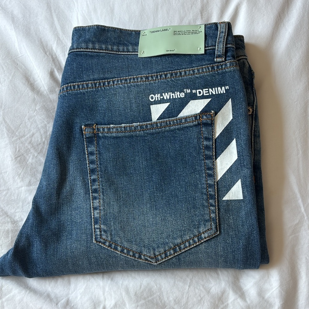 Off-White Blue Denim Jeans
